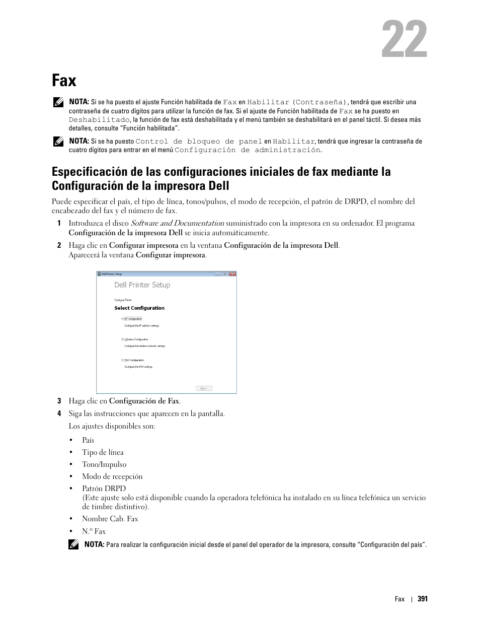 22 fax | Dell C2665dnf Color Laser Printer User Manual | Page 393 / 614