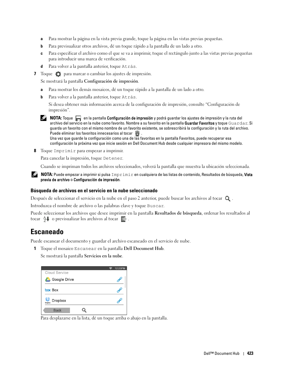 Escaneado | Dell C2665dnf Color Laser Printer User Manual | Page 425 / 614