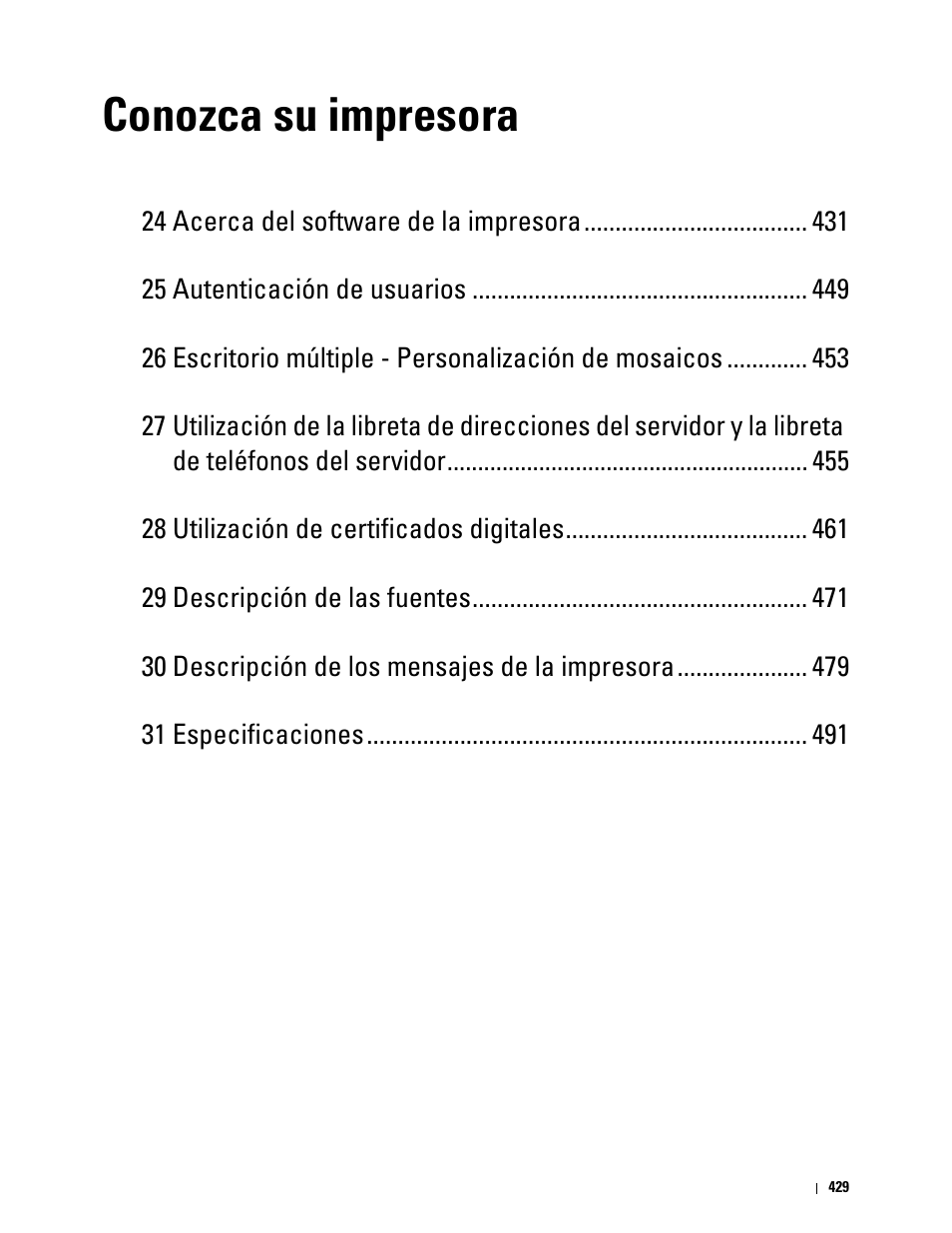 Conozca su impresora | Dell C2665dnf Color Laser Printer User Manual | Page 431 / 614