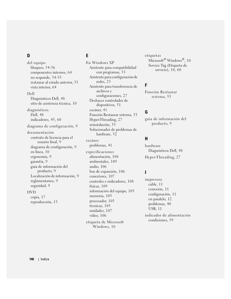Dell Dimension 5000 User Manual | Page 140 / 144