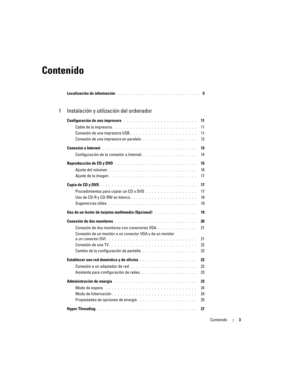 Dell Dimension 5000 User Manual | Page 3 / 144