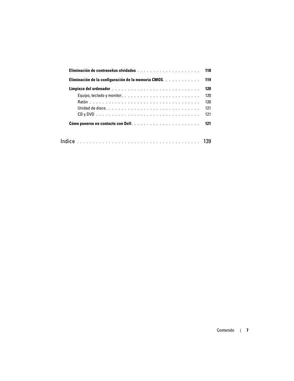 Indice | Dell Dimension 5000 User Manual | Page 7 / 144