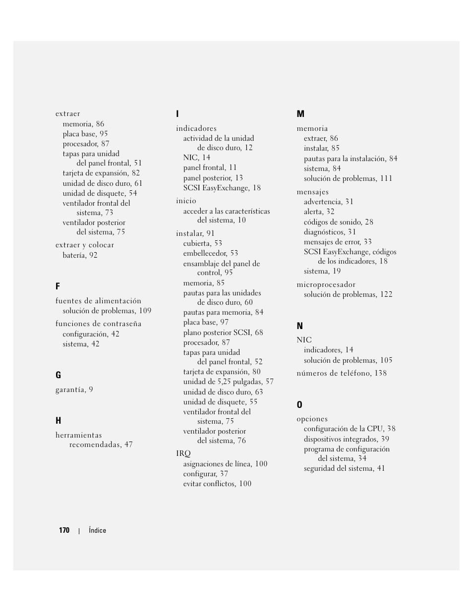 Dell POWEREDGE 840 User Manual | Page 170 / 172