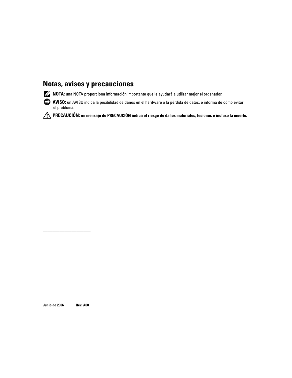 Notas, avisos y precauciones | Dell POWEREDGE 840 User Manual | Page 2 / 172