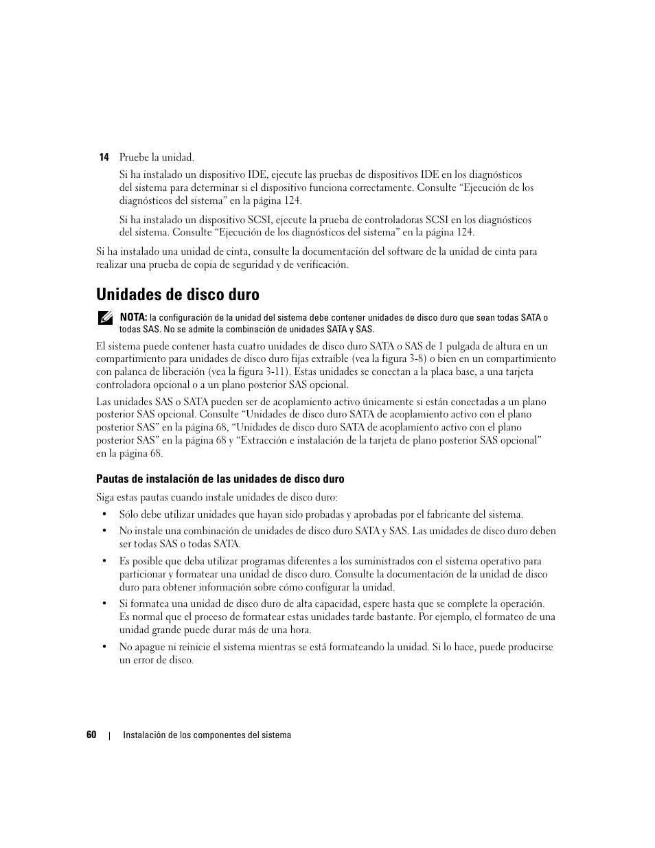 Unidades de disco duro | Dell POWEREDGE 840 User Manual | Page 60 / 172