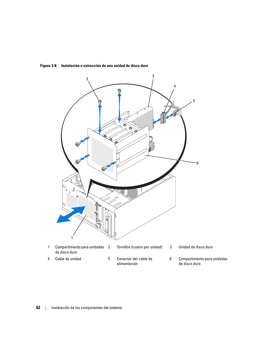 E (vea la figura 3-8) o bi, A la figura 3-8 | Dell POWEREDGE 840 User Manual | Page 62 / 172