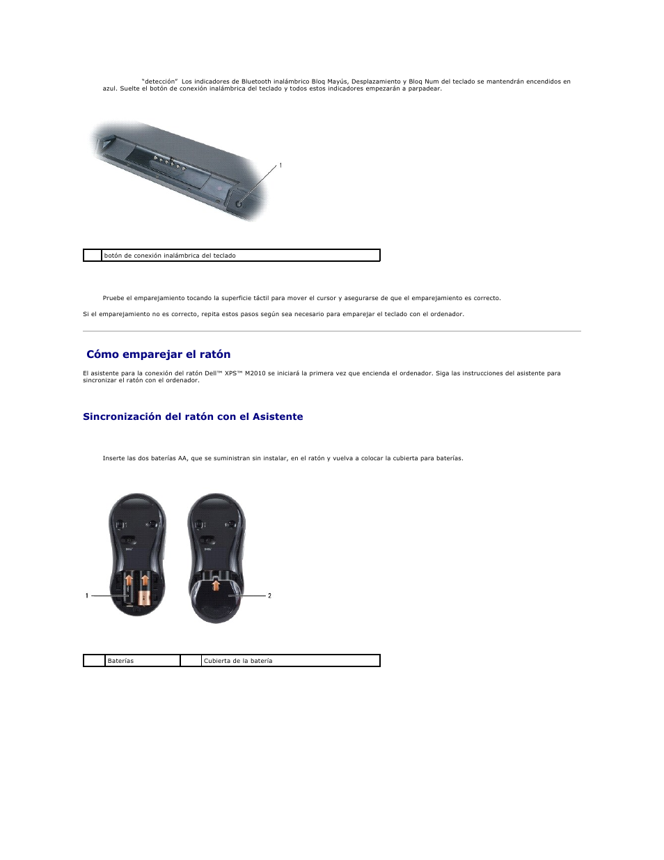 Cómo emparejar el ratón, Sincronización del ratón con el asistente | Dell XPS M2010 (MXP061, Mid 2006) User Manual | Page 51 / 119