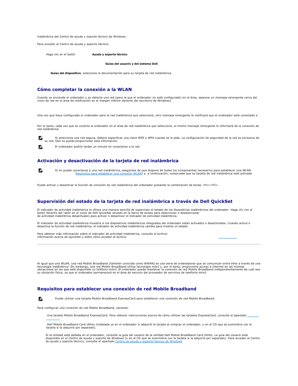 Cómo completar la conexión a la wlan | Dell XPS M2010 (MXP061, Mid 2006) User Manual | Page 68 / 119