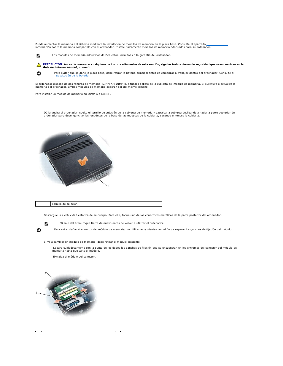 Memoria | Dell XPS M2010 (MXP061, Mid 2006) User Manual | Page 72 / 119