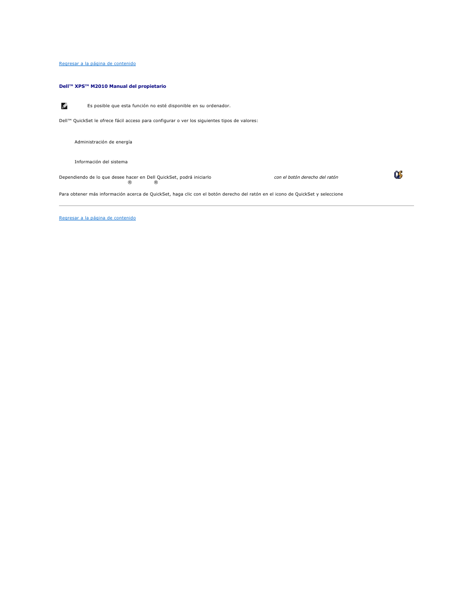 Dell quickset | Dell XPS M2010 (MXP061, Mid 2006) User Manual | Page 76 / 119