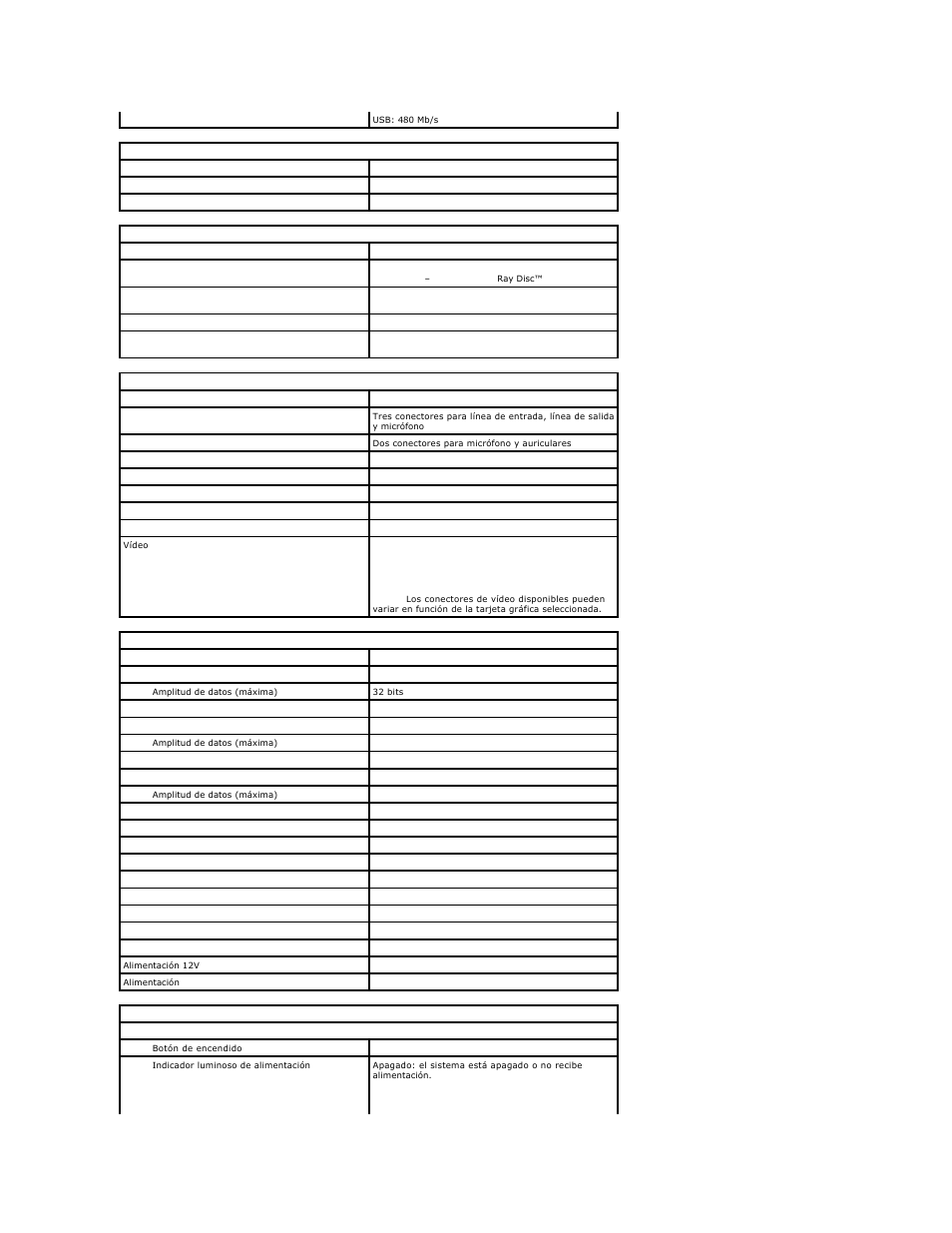 Unidades, Conectores de la placa base, Tarjetas | Conectores externos, Controles e indicadores luminosos | Dell Vostro 430 (Late 2009) User Manual | Page 12 / 47