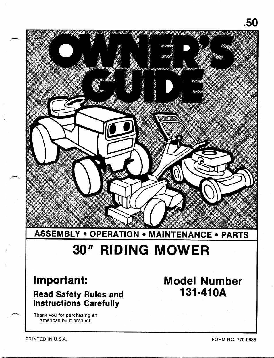 Bolens 131-410A User Manual | 36 pages