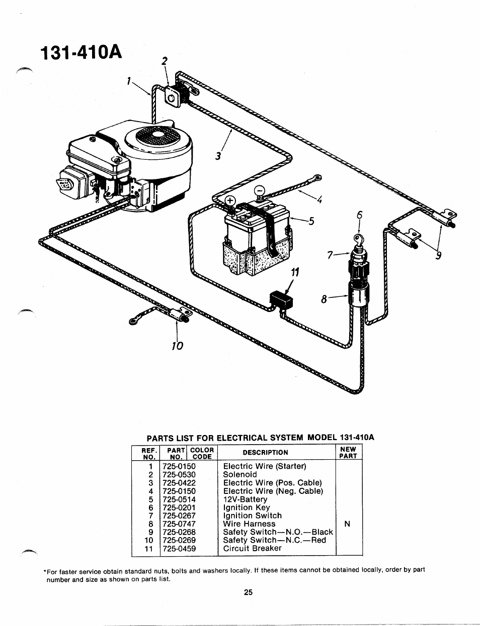 410a | Bolens 131-410A User Manual | Page 25 / 36