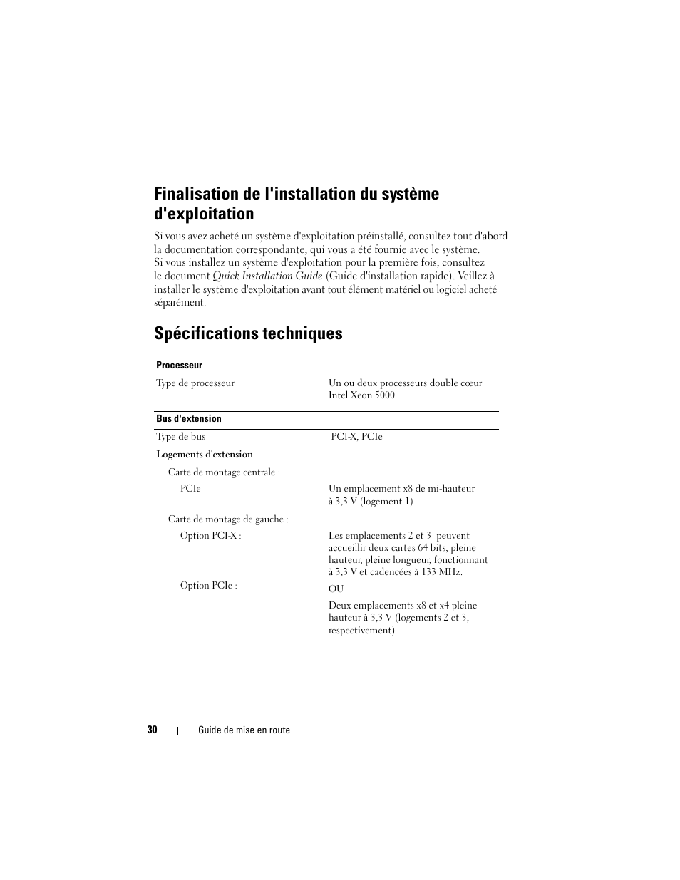 Spécifications techniques | Dell PowerVault DP500 User Manual | Page 32 / 72