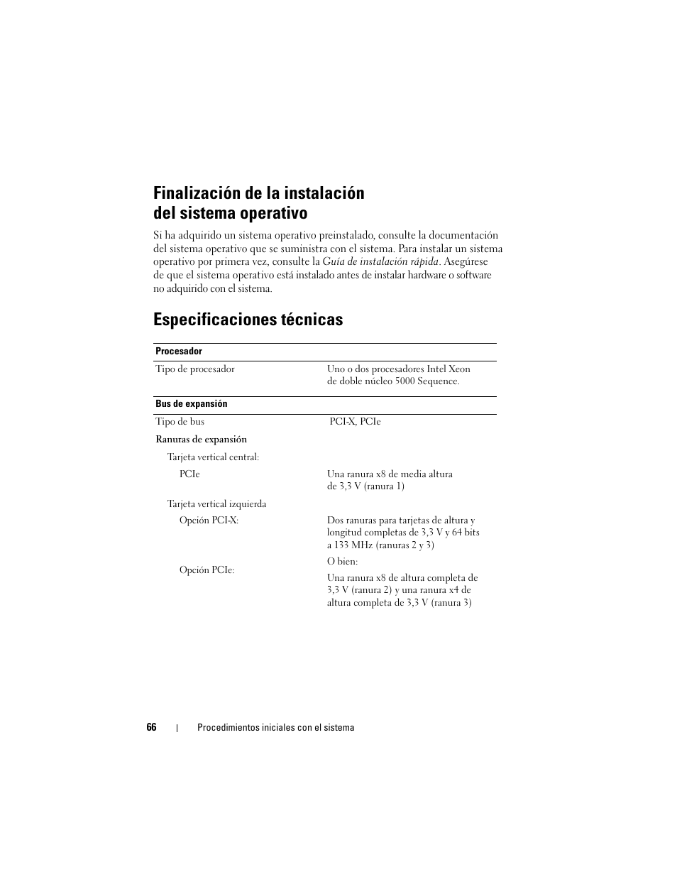 Especificaciones técnicas | Dell PowerVault DP500 User Manual | Page 68 / 72