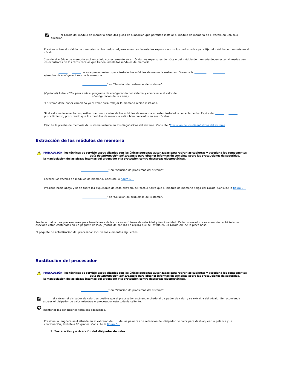 Procesador, Sustitución del procesador | Dell PowerEdge 1850 User Manual | Page 59 / 81