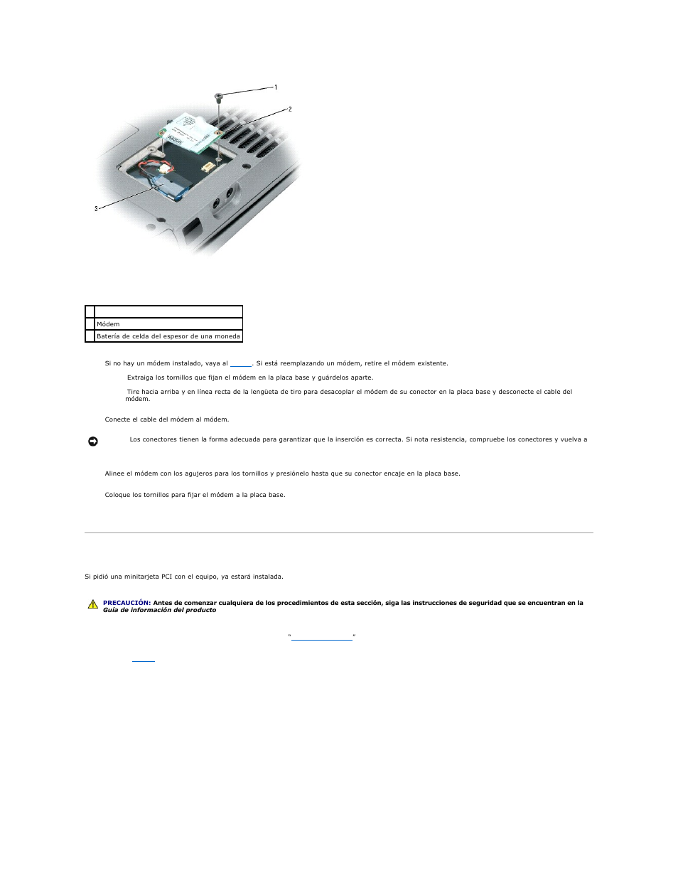 Minitarjeta pci | Dell Precision M20 User Manual | Page 82 / 123