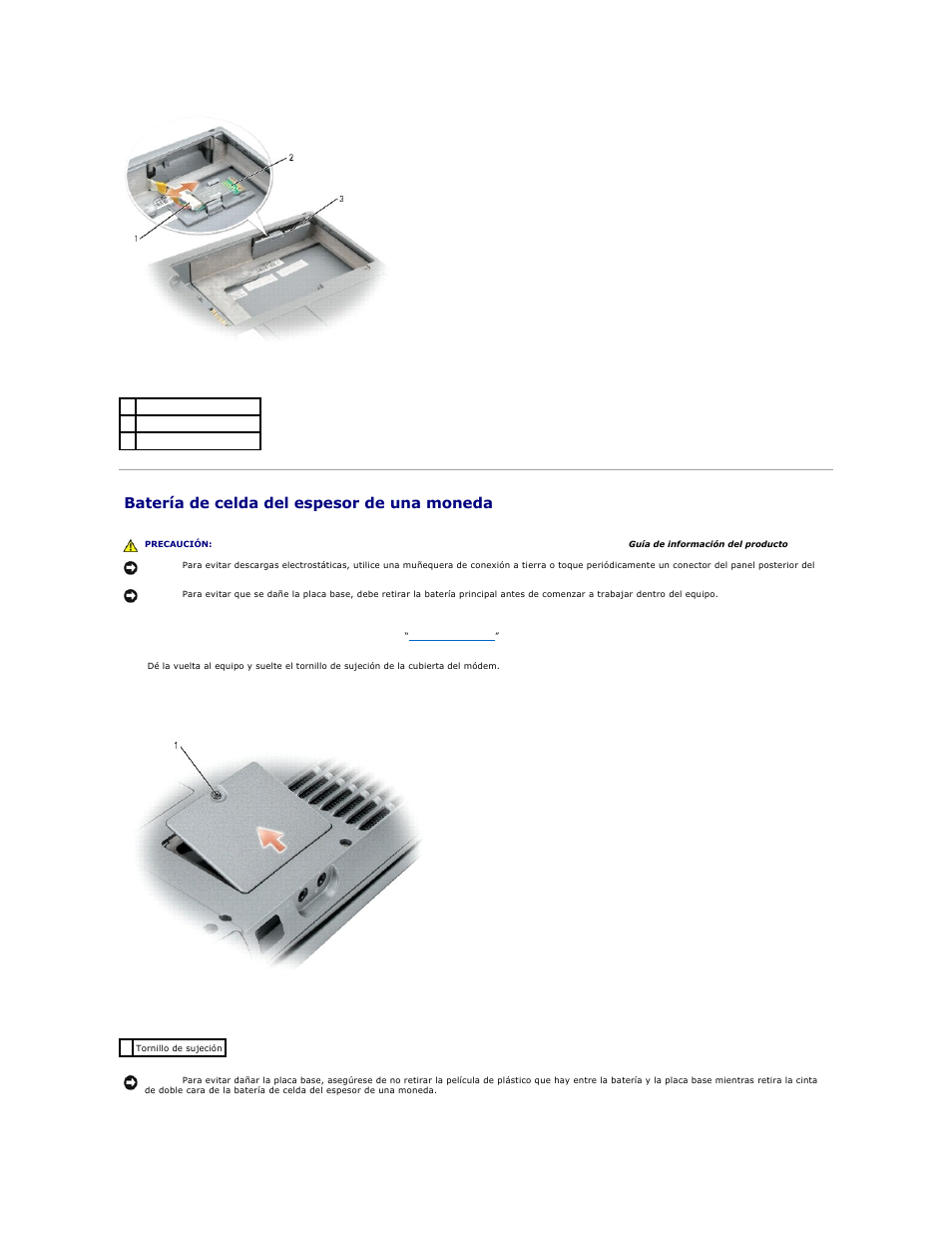 Batería de celda del espesor de una moneda | Dell Precision M20 User Manual | Page 88 / 123