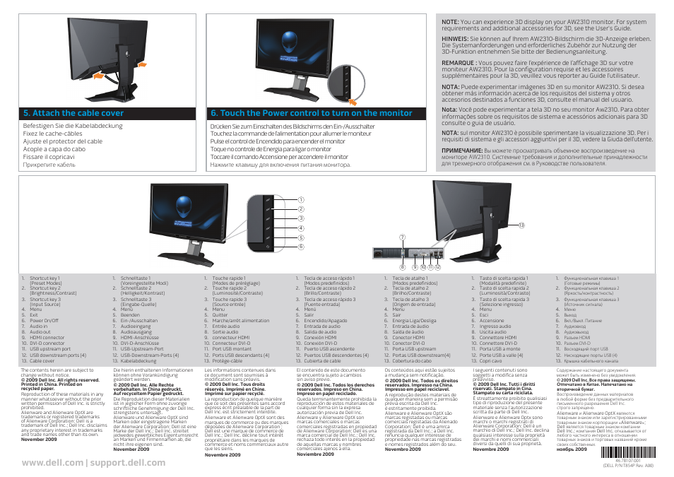 Dell AW2310 Monitor User Manual | Page 2 / 2