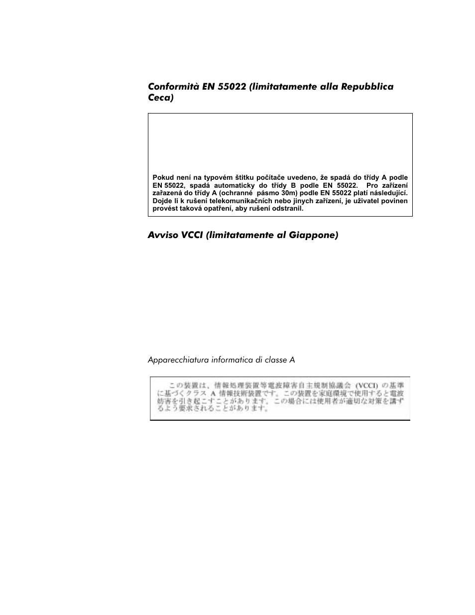 Avviso vcci (limitatamente al giappone), Avviso vcci (limitatamente al giappone) -17, Apparecchiatura informatica di classe a -17 | Dell Inspiron 8200 User Manual | Page 115 / 158