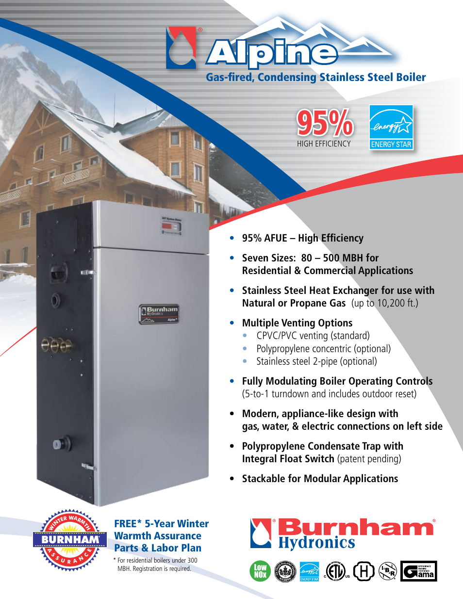Burnham Condensing Stainless Steel User Manual | 4 pages