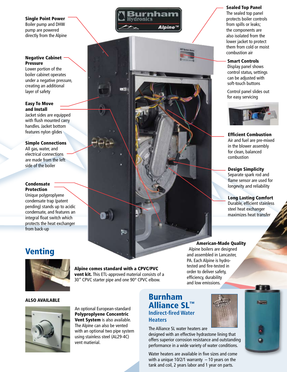 Burnham alliance sl, Venting | Burnham Condensing Stainless Steel User Manual | Page 3 / 4