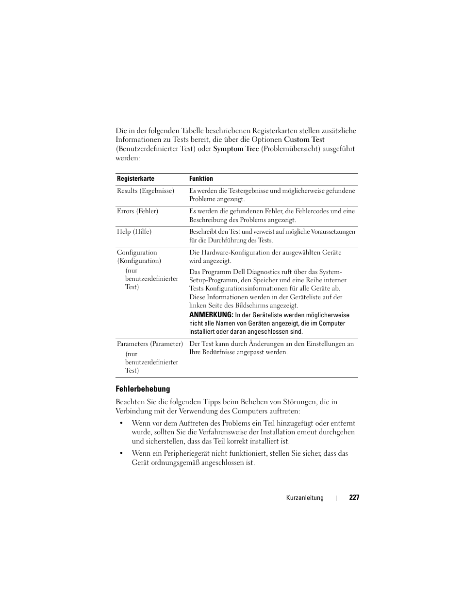 Fehlerbehebung | Dell Precision T7400 (Late 2007) User Manual | Page 227 / 380