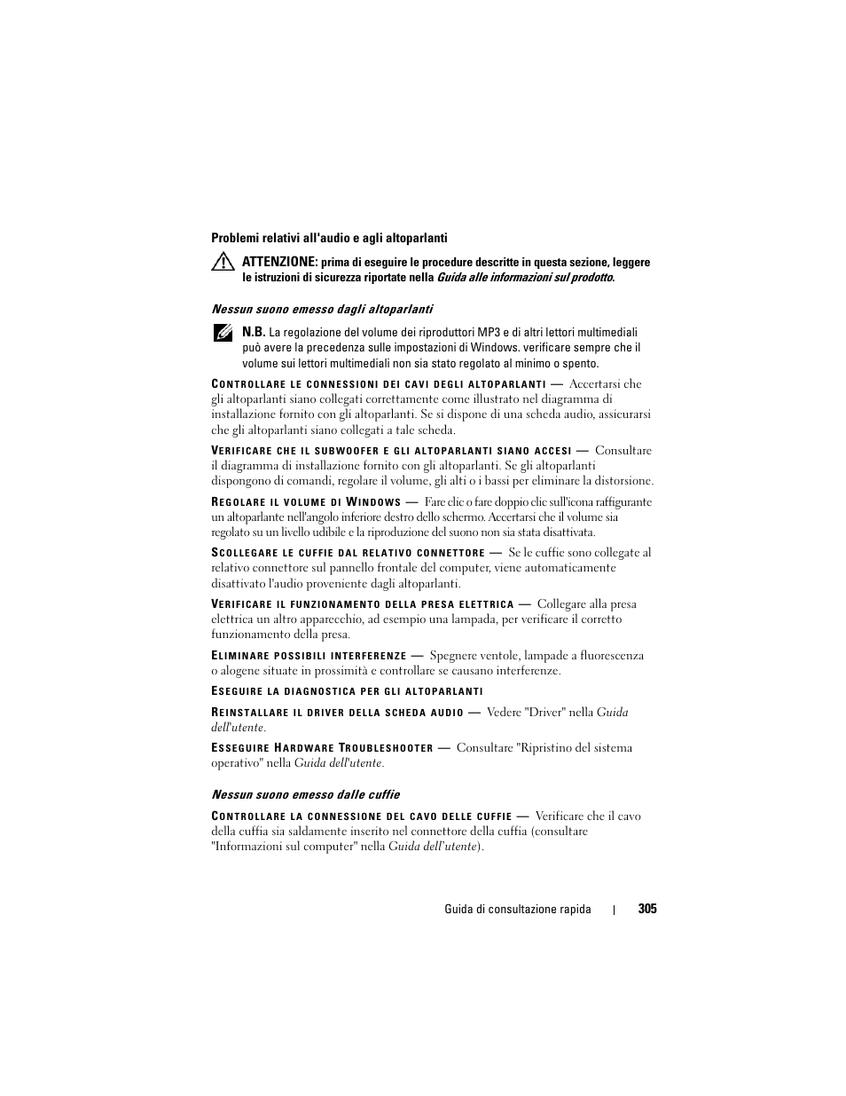 Problemi relativi | Dell Precision T7400 (Late 2007) User Manual | Page 305 / 380