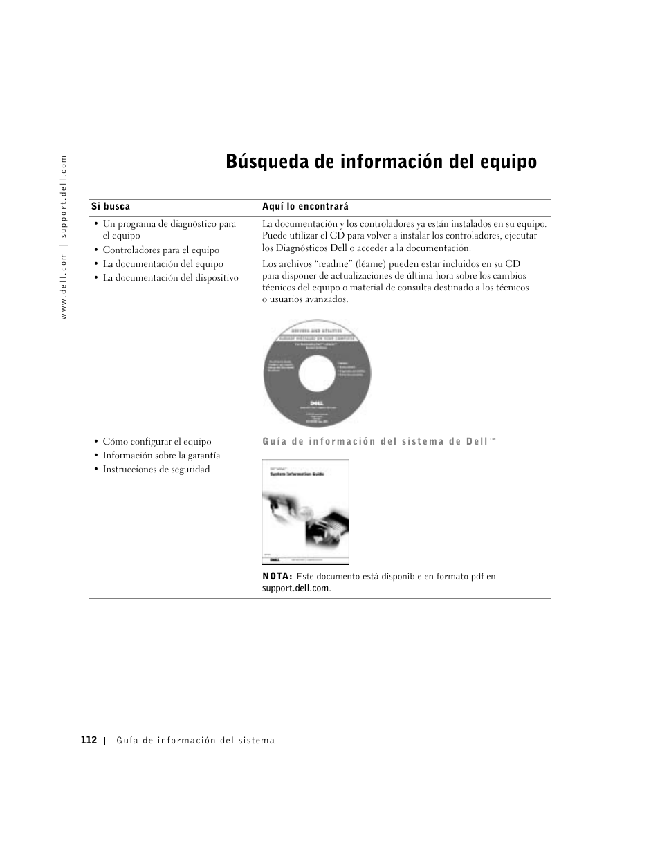 Búsqueda de información del equipo | Dell Latitude X300 User Manual | Page 114 / 138