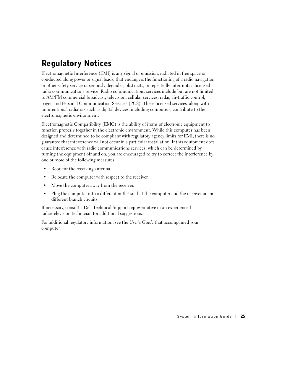 Regulatory notices | Dell Latitude X300 User Manual | Page 27 / 138