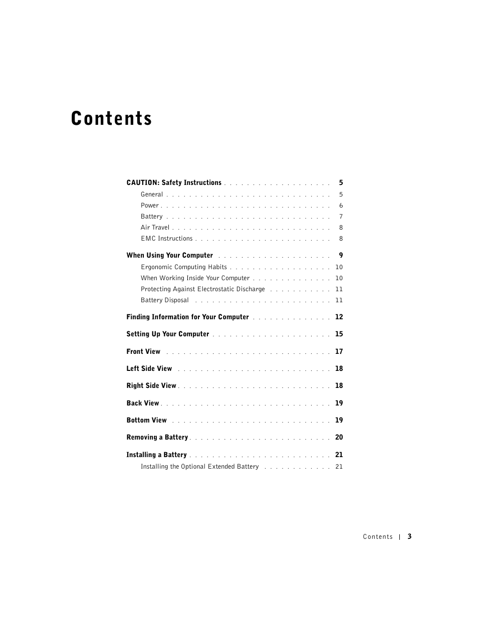 Dell Latitude X300 User Manual | Page 5 / 138