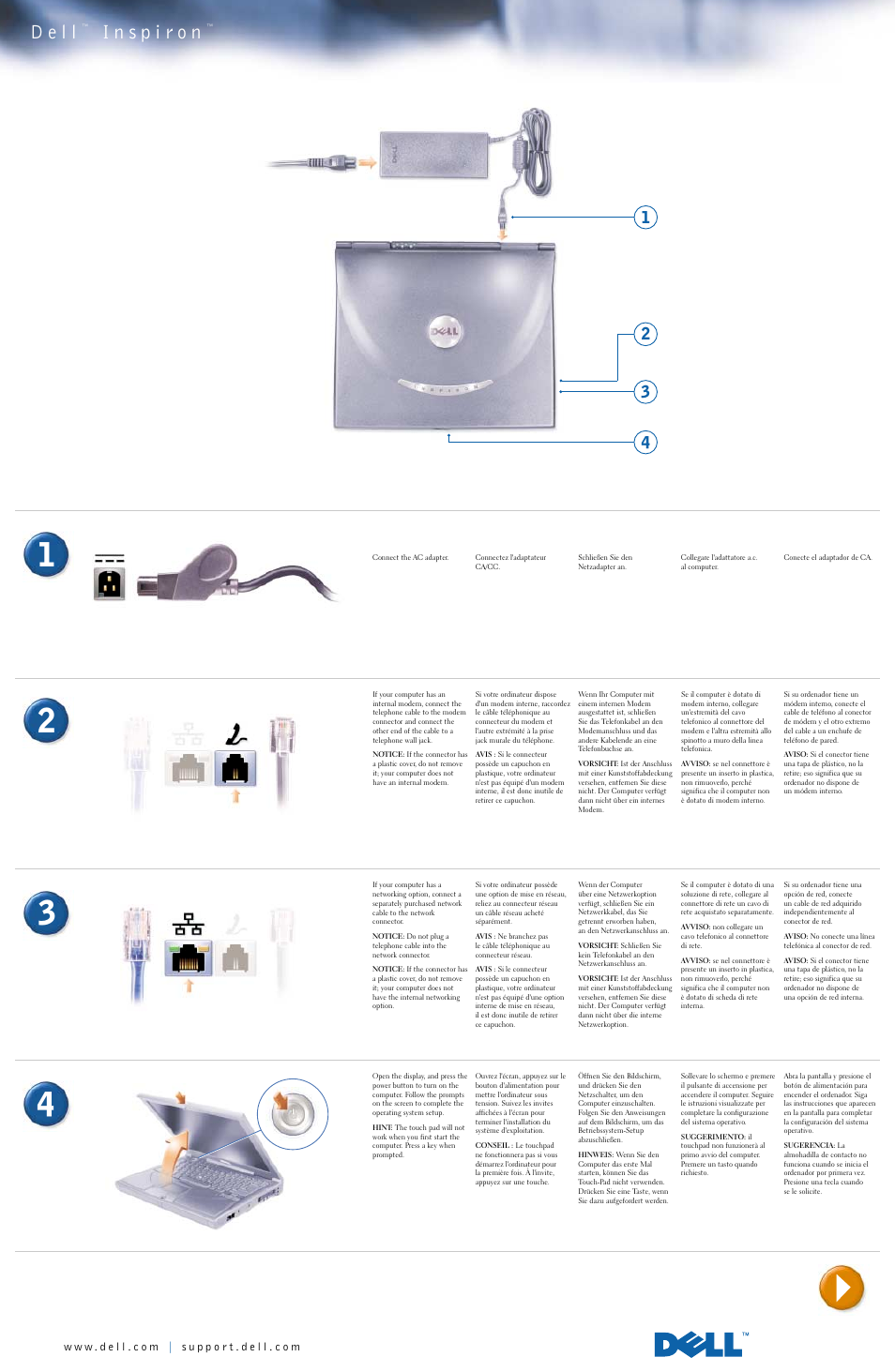 D e l l | Dell Inspiron 8100 User Manual | Page 2 / 2