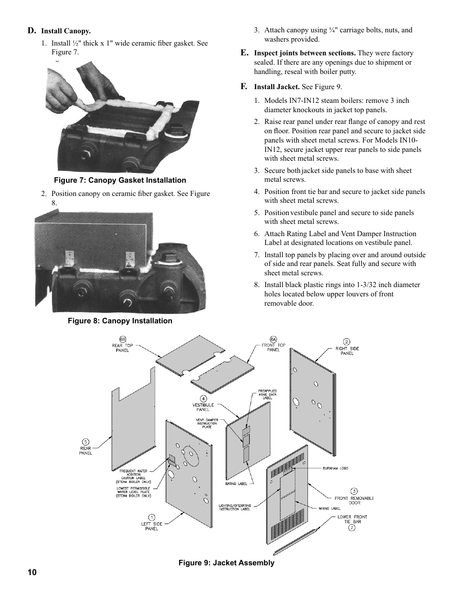 Burnham Independence IN10 User Manual | Page 10 / 92