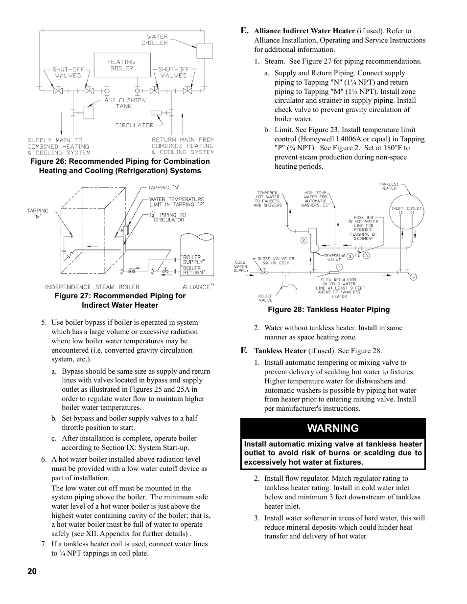 Warning | Burnham Independence IN10 User Manual | Page 20 / 92
