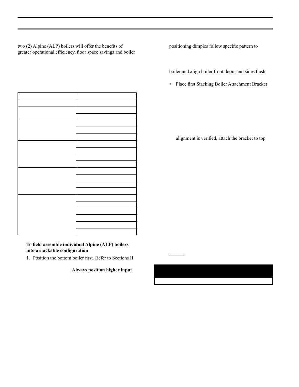 Ix. boiler stacking, Warning | Burnham ALP150 User Manual | Page 56 / 100