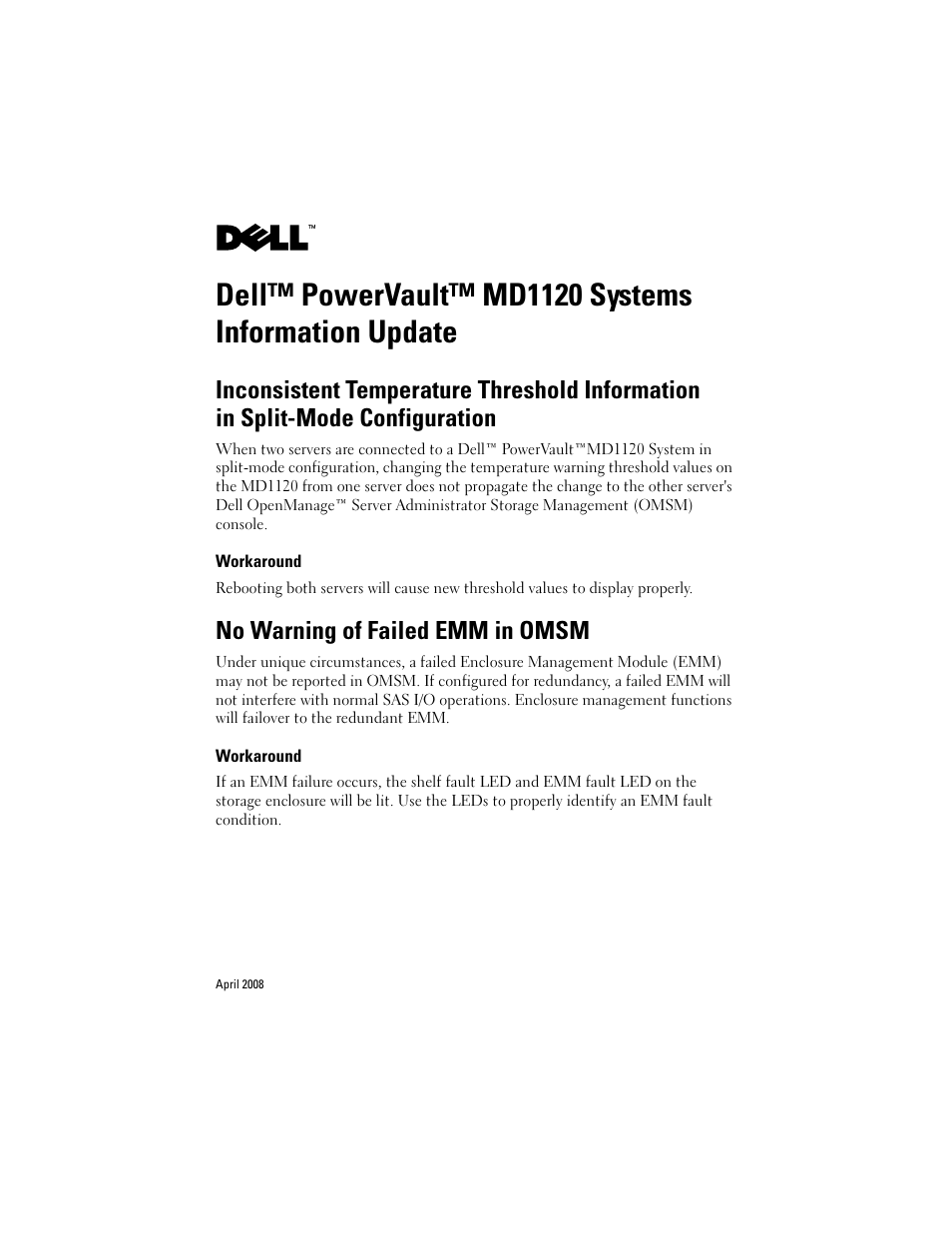 Dell PowerVault MD1120 User Manual | 14 pages
