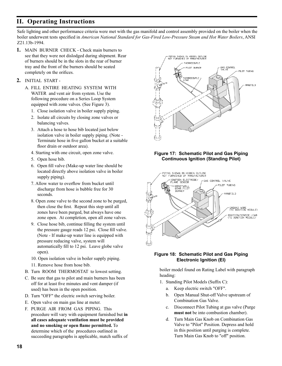 Ii. operating instructions | Burnham Series 2B User Manual | Page 18 / 52