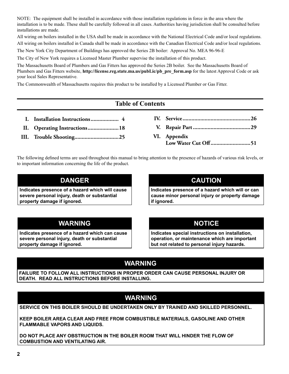 Burnham Series 2B User Manual | Page 2 / 52