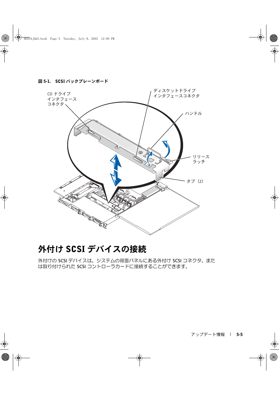 外付け scsi デバイスの接続 | Dell PowerEdge 1750 User Manual | Page 43 / 72