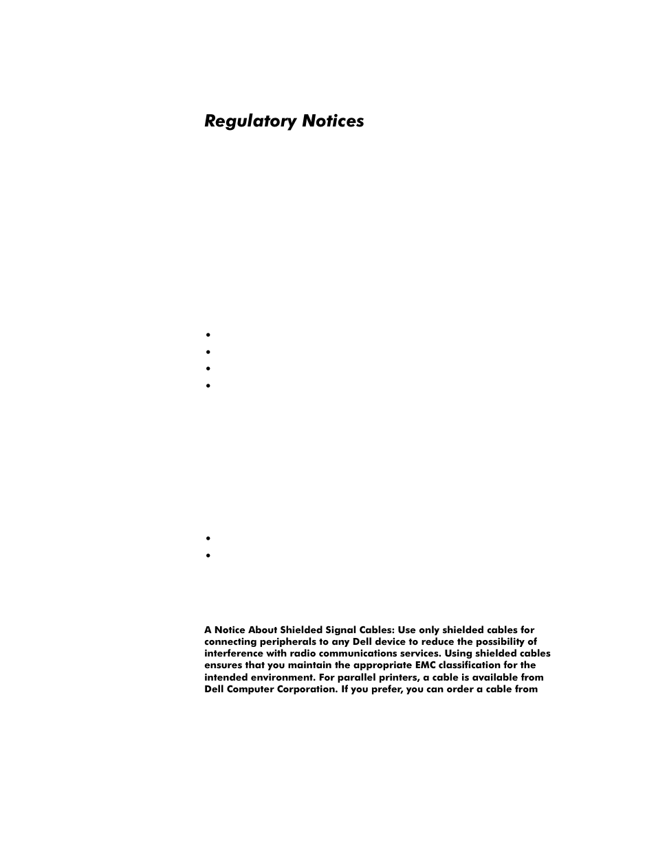 Regulatory notices, Regulatory notices -11 | Dell Inspiron 8100 User Manual | Page 15 / 158