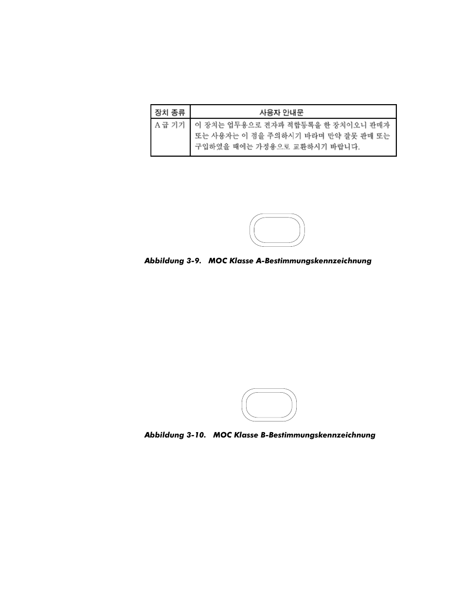 Gerät der klasse a -17, Gerät der klasse b -17, Abbildung 3-9 | Moc klasse a-bestimmungskennzeichnung -17 | Dell Inspiron 8100 User Manual | Page 83 / 158