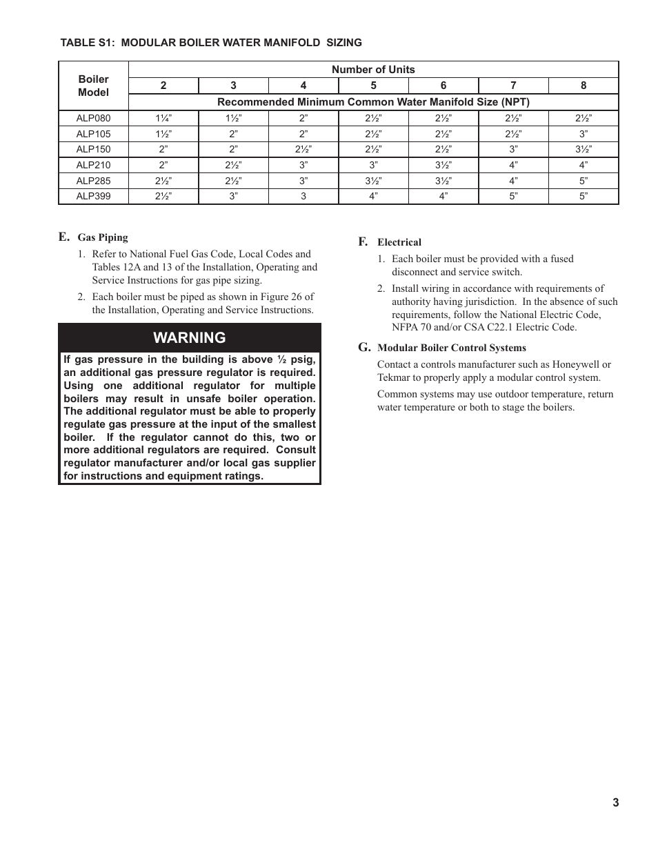 Warning | Burnham ALP285 User Manual | Page 3 / 3