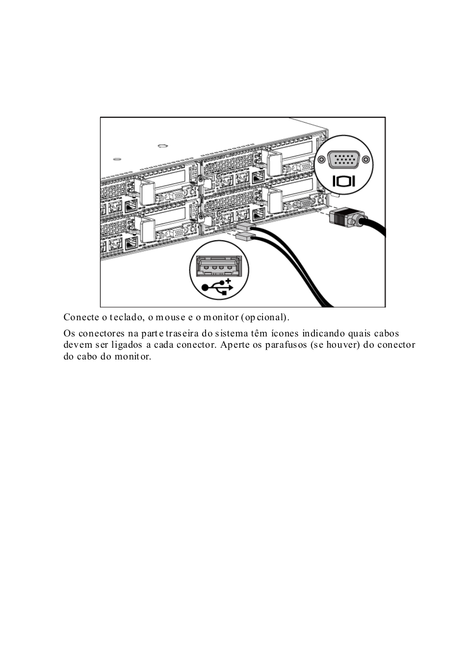 Opcional — conexão do teclado, mouse e monitor | Dell PowerEdge C6220 II User Manual | Page 38 / 64