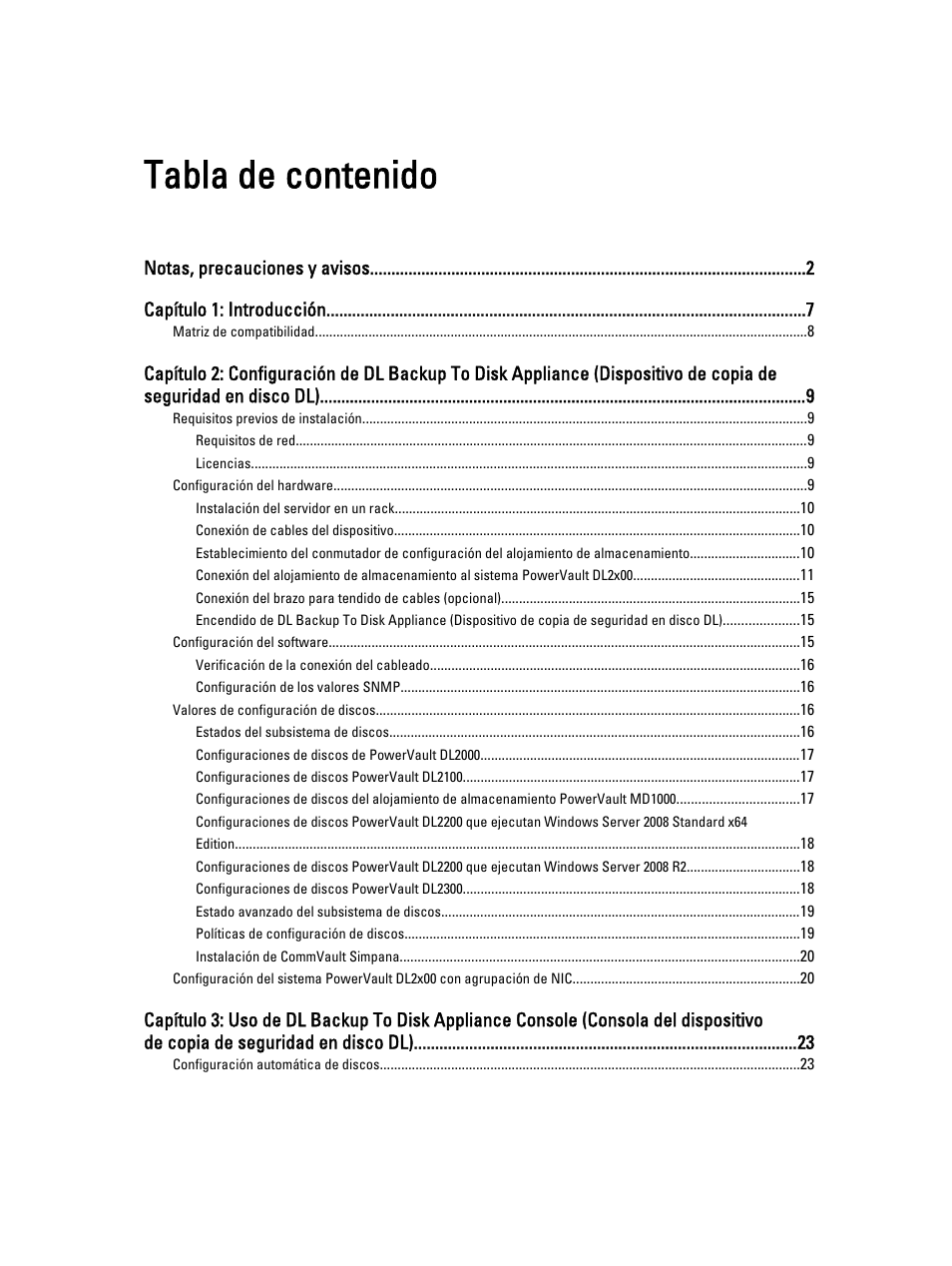 Dell PowerVault DL2200 CommVault User Manual | Page 3 / 65