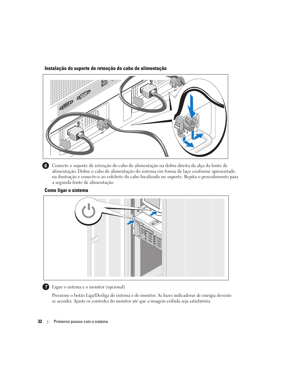 Como ligar o sistema | Dell PowerEdge 2900 User Manual | Page 34 / 50