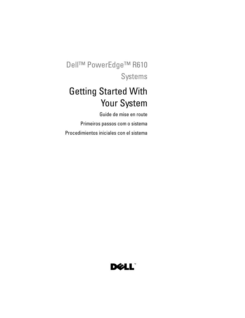 Dell POWEREDGE R610 User Manual | 56 pages