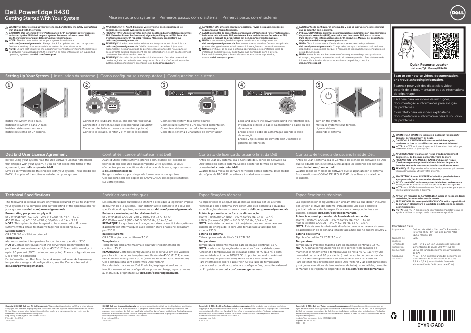 Dell PowerEdge R430 User Manual | 1 page