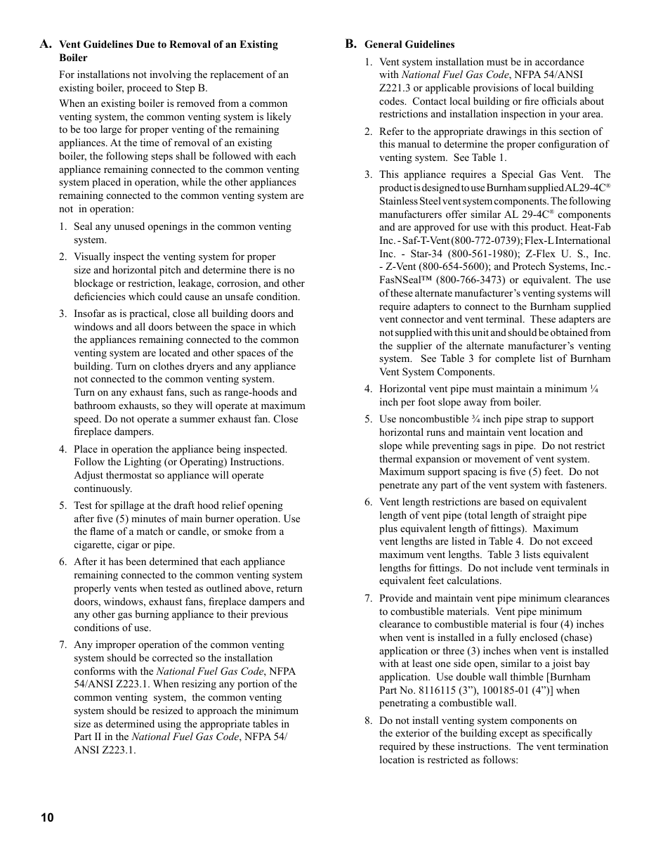 Burnham PVG User Manual | Page 10 / 64