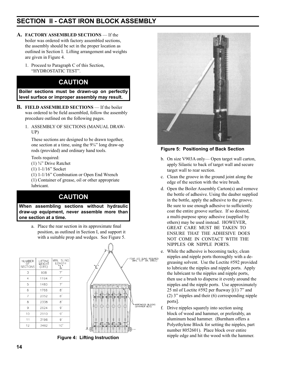 Caution | Burnham V9A User Manual | Page 14 / 64