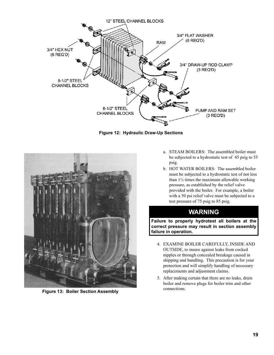 Warning | Burnham V9A User Manual | Page 19 / 64